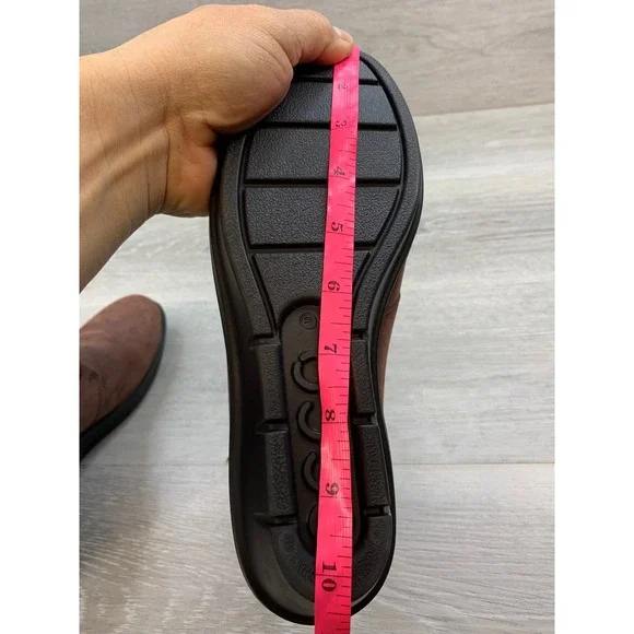 ECCO Women's Boots Hydromax Brown Nubuck Leather Wedge Lace Up Ankle 9-9.5 - Picture 11 of 13